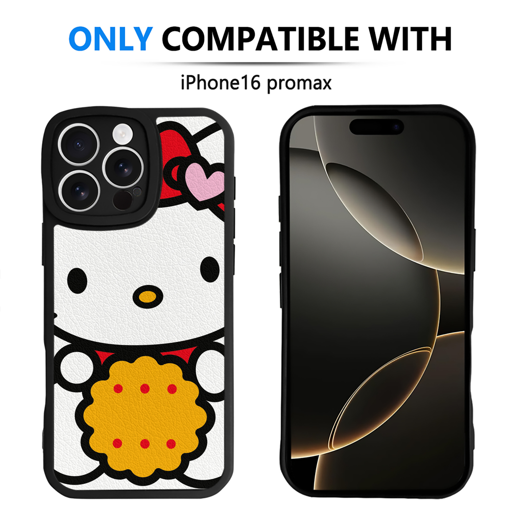 （画像用） Hello Kitty ハローキティ 【iPhone 16シリーズ対応】シリコンスマホケース（レザー調） 材質：シリコン